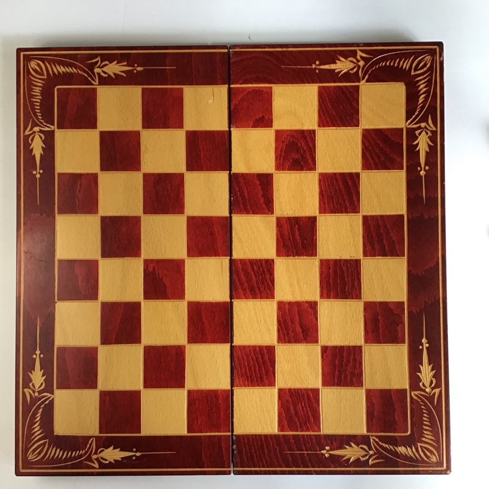 Cherrywood Checker and Backgammon Case